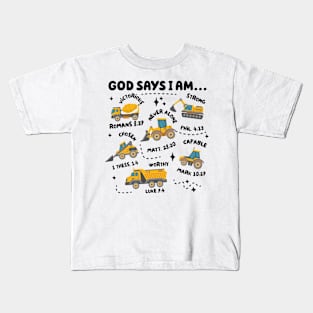 God Says I am.. Christian - Jesus Natural, Jesus Christ Kids T-Shirt